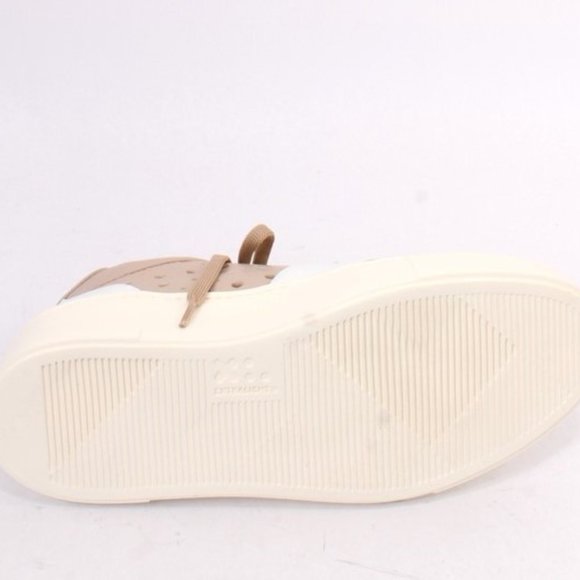 Luca Grossi 867a White / Beige Leather Lace-Up Platform Sneaker - Picture 8 of 8